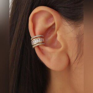 Diamond cuff earrings N1246